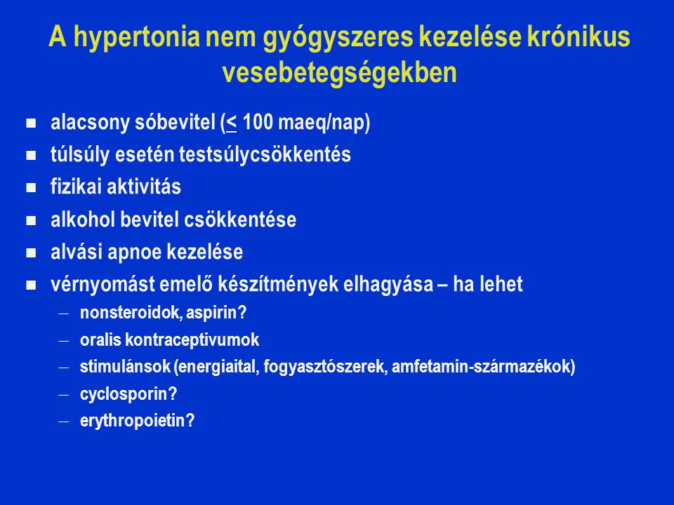 a krónikus hipertónia kezelése)